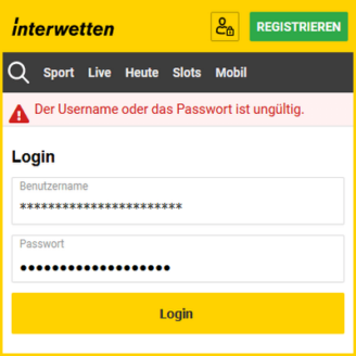 Interwetten Konto gesperrt