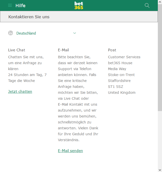 bet365 selbstsperre aufheben