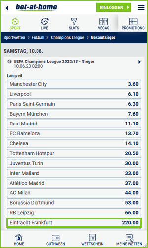 frankfurt champions league quote