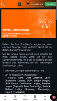 Betano 25 Euro Kombiwette