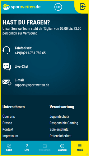 sportwetten.de app