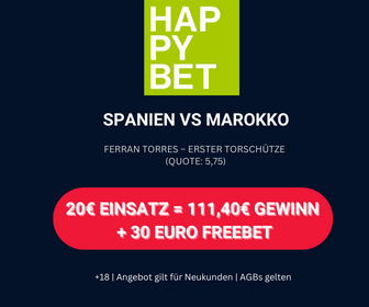 Hypbet Quotenboost zu Spanien vs Marokko