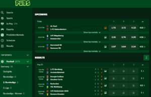 Pubs Sportwetten auf die 2.Bundesliga